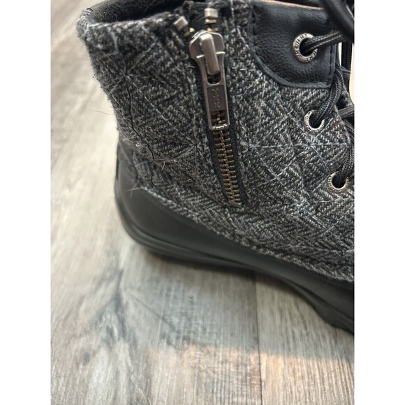 Sperry Boots Womens 7.5 Syren Gulf Zip Lace Up Winter Duck Bootie STS99766 Black - Picture 5 of 8